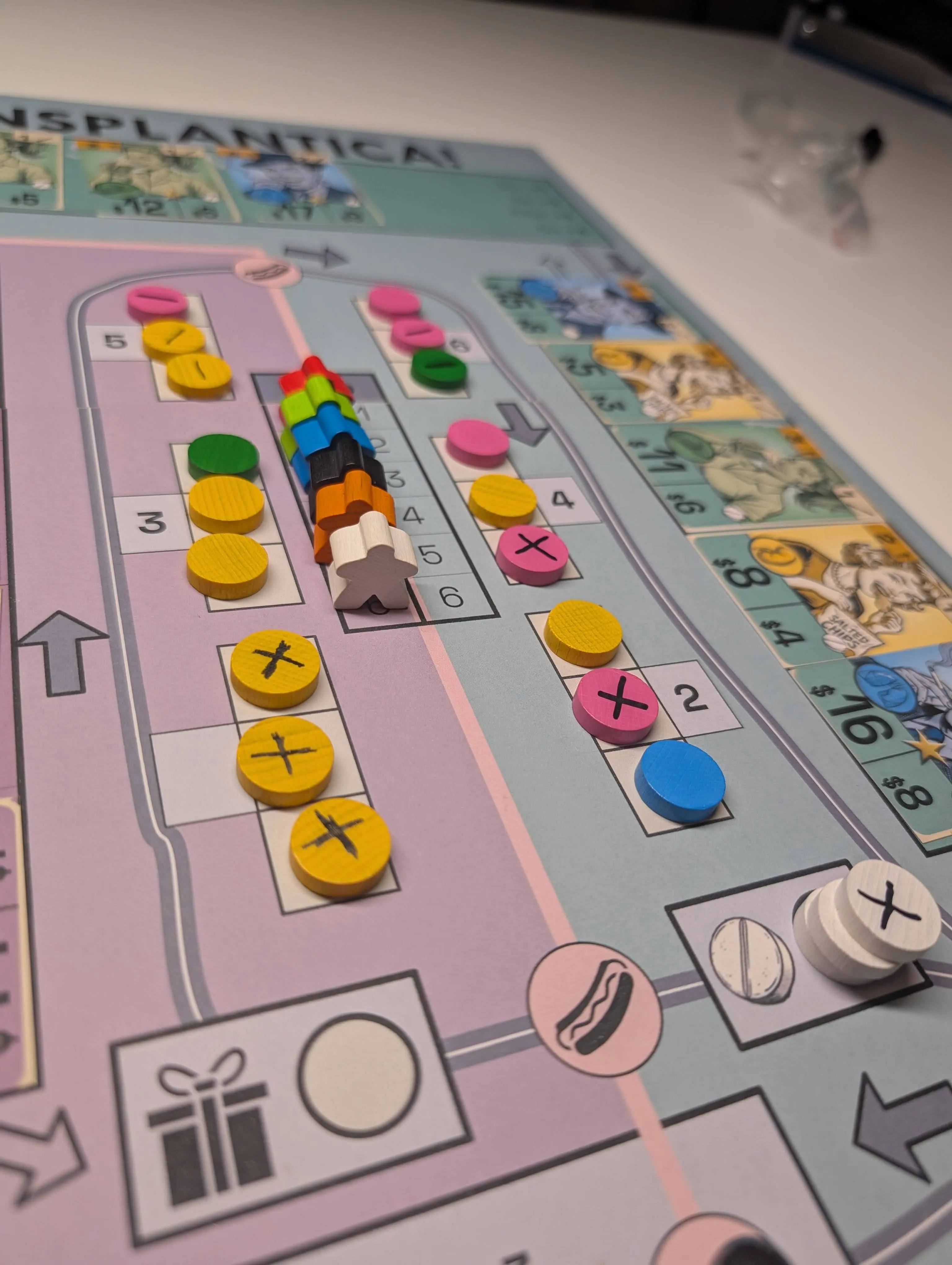 The Transplantica prototype board laid out on a table